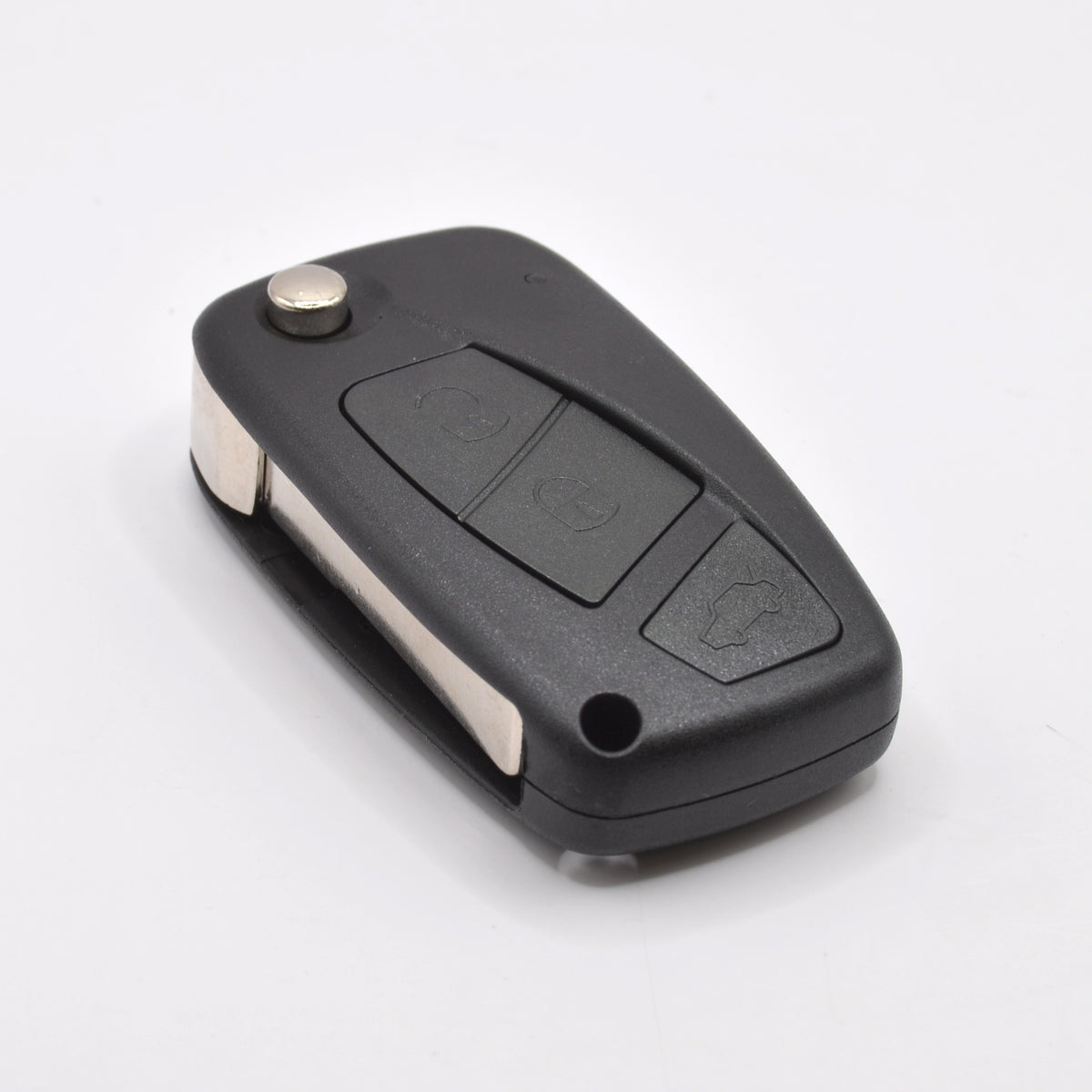 Fiat Citroen Peugeot Iveco 3 button flip remote key, front