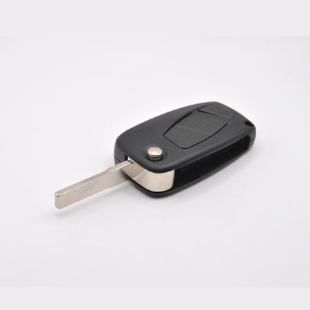Fiat Citroen Peugeot Iveco 3 button flip remote key with SIP22 blade open