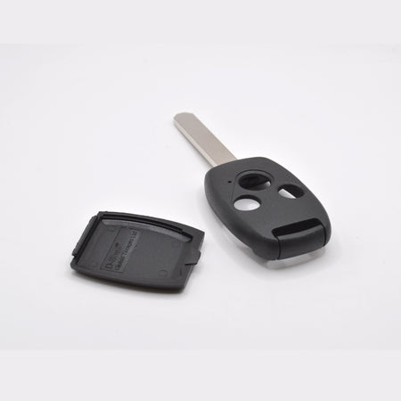 Honda 3 button remote key case opened, showing the inside
