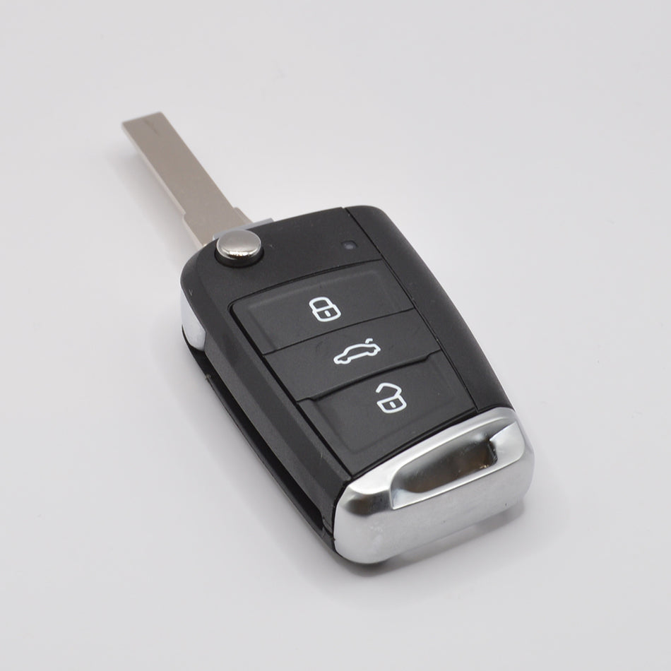 Suitable for VW/Seat/Skoda 3 button flip remote housing shell HU66 MQB.